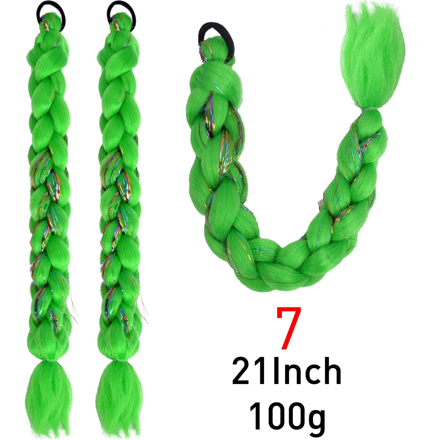 Synthetic Braided Plaited Fishtail Fishbone Drawstring Ponytail 20Inch Long Ombre Blonde Pink Hair Extensions For Women