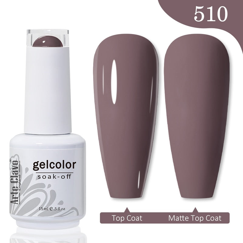 Gel Nail Polish 15ml Nude Pink Soak Off LED UV Lacquer Varnish Semi Permanent Top Base Coat Nail Art Gellak Manicure