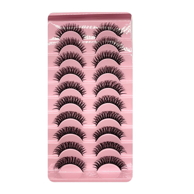 2/10Pairs 3D Mink Lashes russian strip lash Dramatic False Eyelashes Faux Cils Fake Eyelash Extension maquiagem