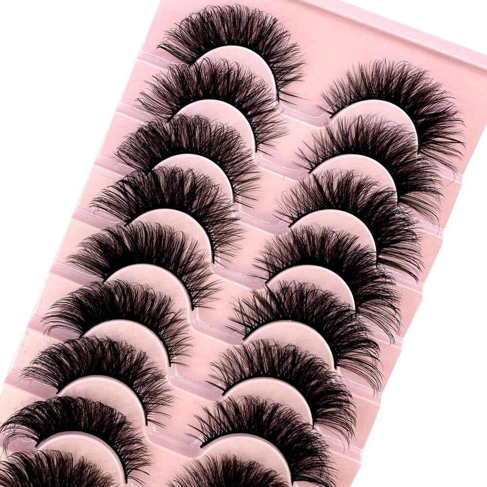 Fluffy Mink Lashes 8-25mm Lashes Dramatic Thick Volume Natural Eyelashes Eye Lashes 100% Cruelty Free Mink Eyelashes