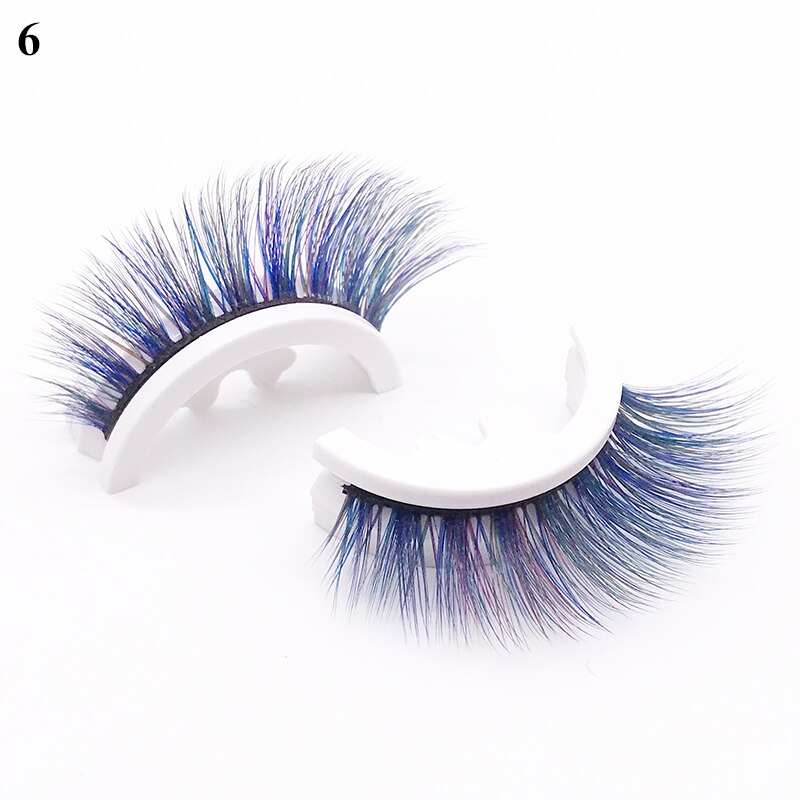 1 pair Self-adhesive False Eyelashes Glue Free 3D Strip Reusable Lashes Extension 3 Seconds To Wear Faux Mink Eyelash
