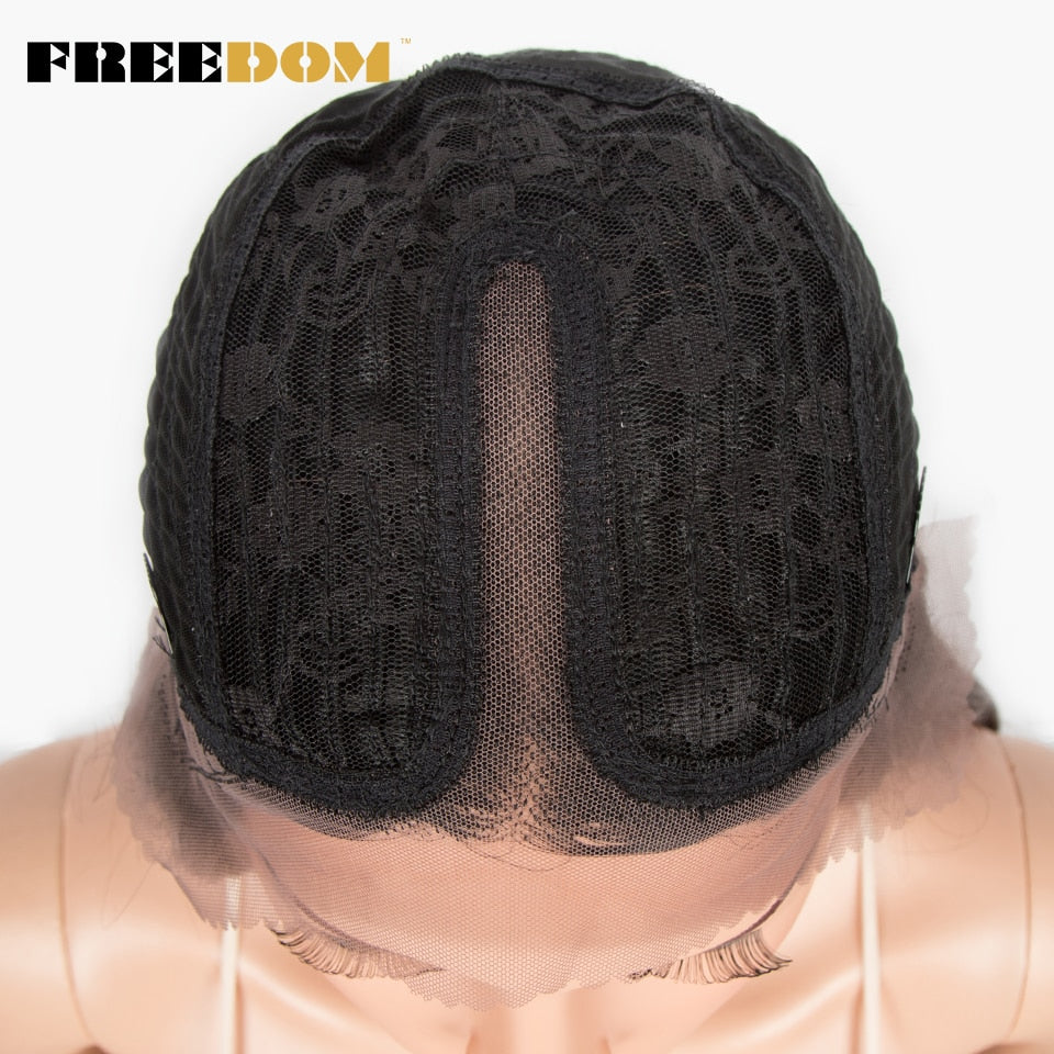 Synthetic Lace Wigs For Black Women Highlight Orange Ginger Blue Red T Part Lace Wig Ombre Brown Long Wavy Cosplay Wigs