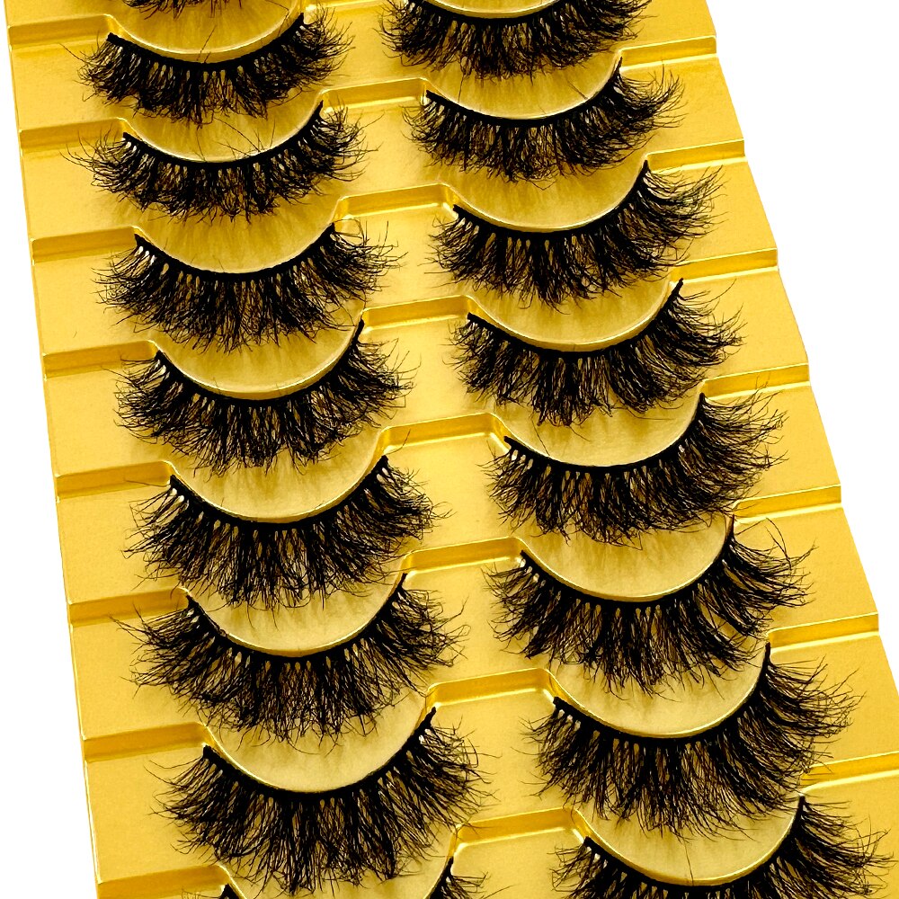 Fluffy Mink Lashes 8-25mm Lashes Dramatic Thick Volume Natural Eyelashes Eye Lashes 100% Cruelty Free Mink Eyelashes
