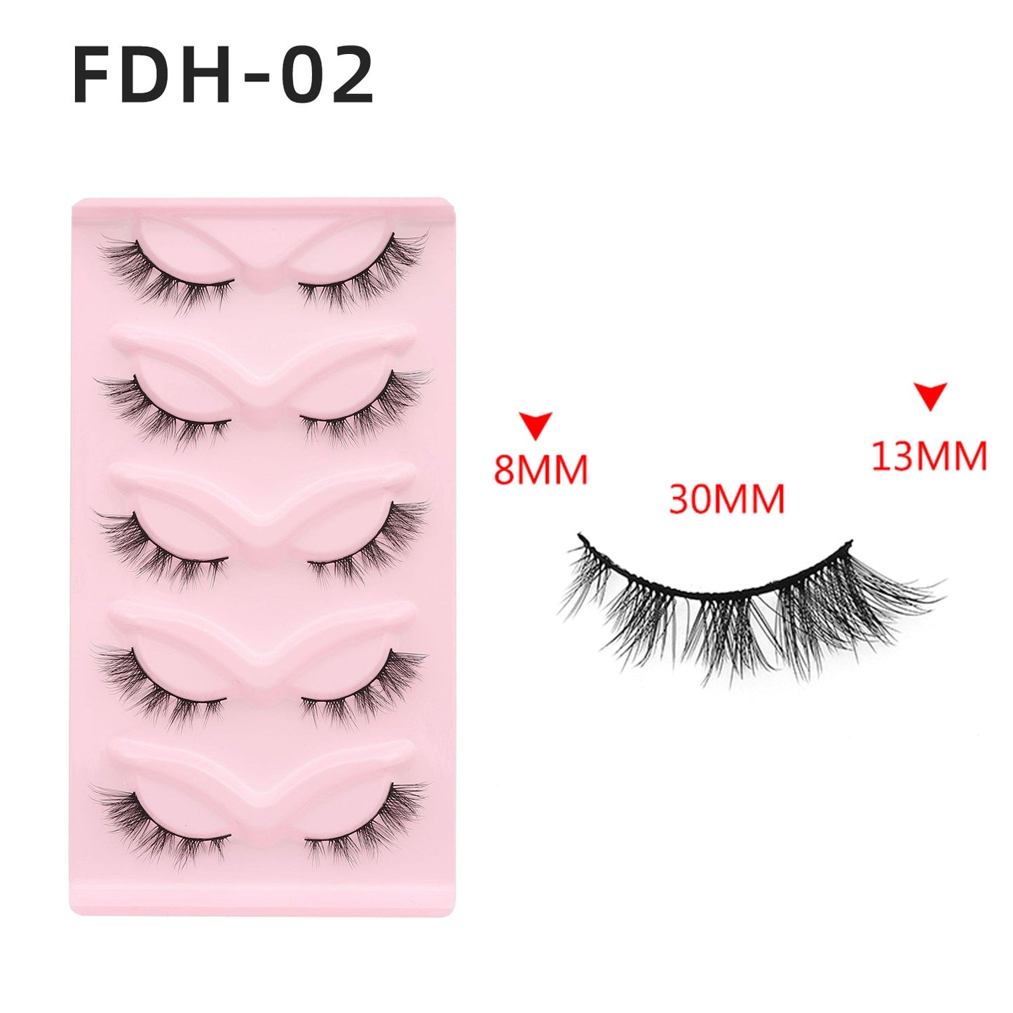 Cat Eye Lashes Winged End Eye Elongated Eyelashes Faux Mink Eyelashes Fake Fox Eye Lashes Soft Natural Long Lashes Cils