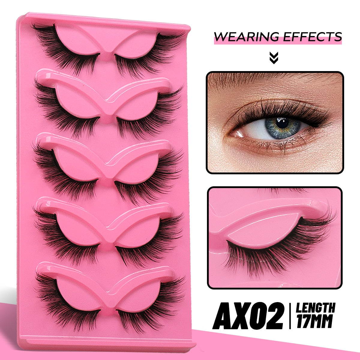 Cat Eye Lashes Faux Mink Eyelashes Natural long Manga Lashes Winged End Eye Elongated Eyelashes Fake Lashes