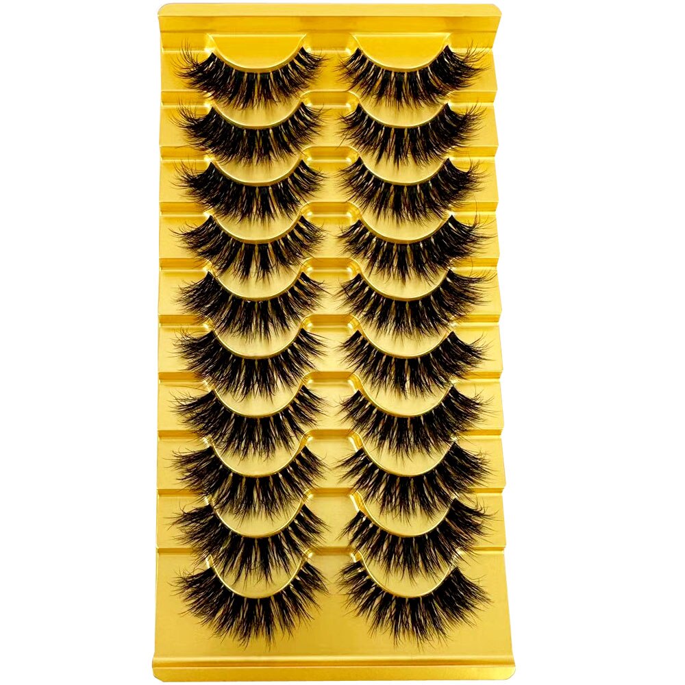 Transparent Terrier 3 Pairs 3D Mink EyeLashes False Lashes Thick EyeLash Lashes Natural Soft Fake EyeLashes