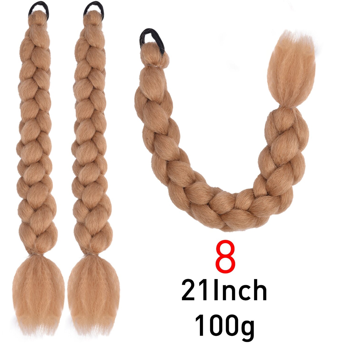 Synthetic Braided Plaited Fishtail Fishbone Drawstring Ponytail 20Inch Long Ombre Blonde Pink Hair Extensions For Women
