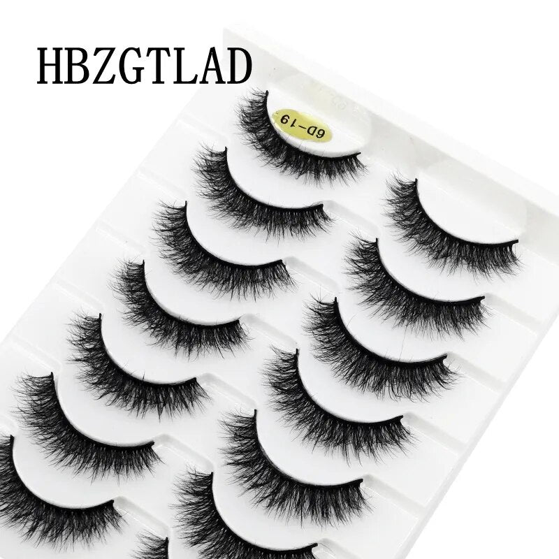 Fluffy 10 Pairs Faux Mink False Eyelashes Natural Long Lashes Crisscross Wispy Fake Eyelashes Extension