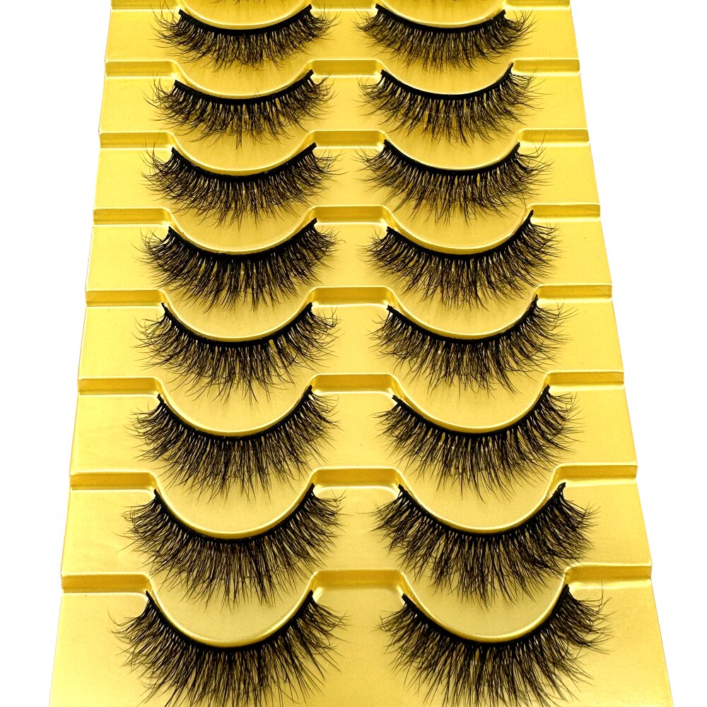 Fluffy Mink Lashes 8-25mm Lashes Dramatic Thick Volume Natural Eyelashes Eye Lashes 100% Cruelty Free Mink Eyelashes