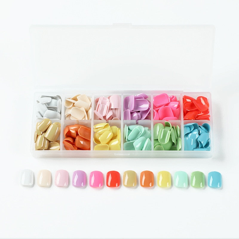 Press On Nails Solid color Short