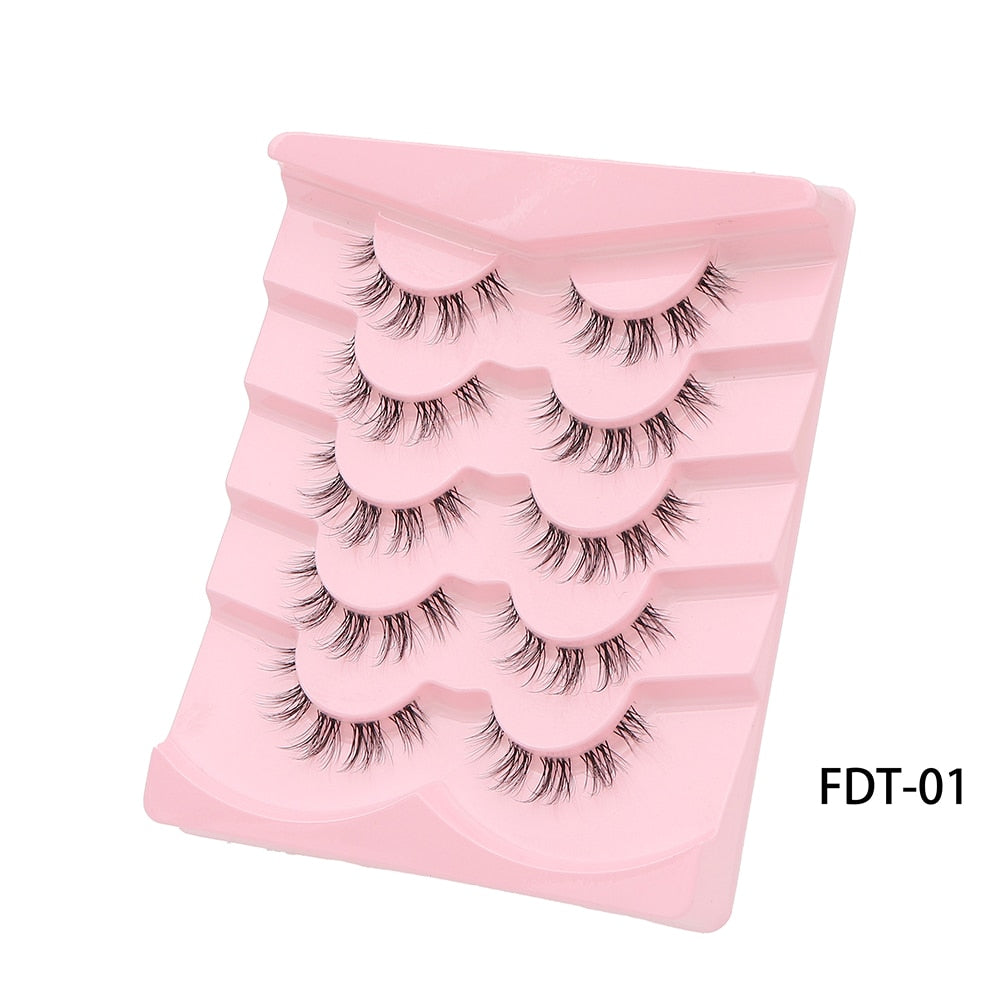 Cat Eye Lashes Winged End Eye Elongated Eyelashes Faux Mink Eyelashes Fake Fox Eye Lashes Soft Natural Long Lashes Cils