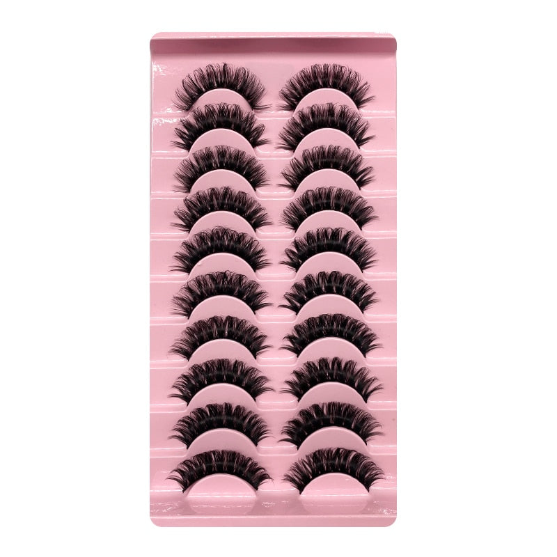 2/10Pairs 3D Mink Lashes russian strip lash Dramatic False Eyelashes Faux Cils Fake Eyelash Extension maquiagem