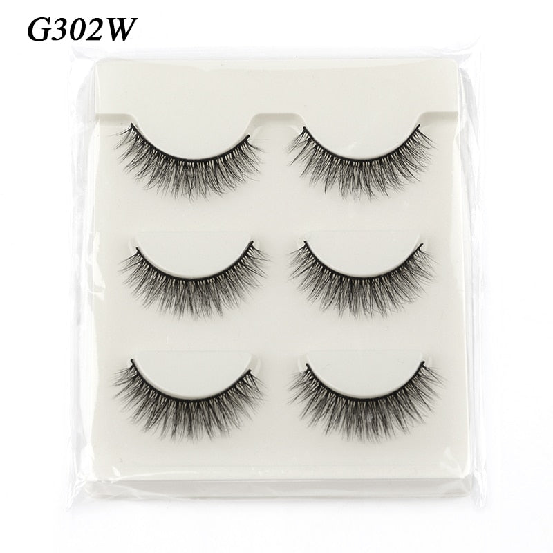 3/5/10 Pairs Half Lashes Fox Eye Wispy Fluffy Faux Cils Natural Winged Fake Eyelashes Half Lashes maquillage