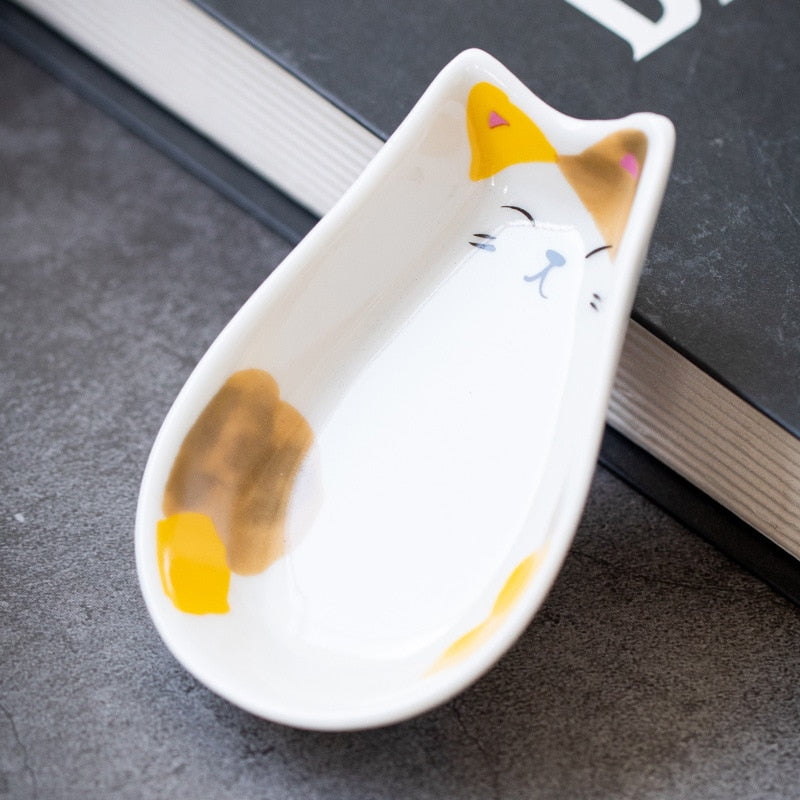 Japanese Style Ceramic tiny Plate Creativity Home Soy Sauce Vinegar Mustard Seasoning  Animal Ceramic Dish Kitchen