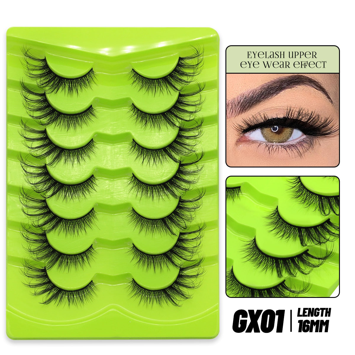 Cat Eye Lashes Natural long Clear Band Lashes Faux Mink Eyelashes Winged End Eye Elongated Eyelashes Fake Lashes Soft