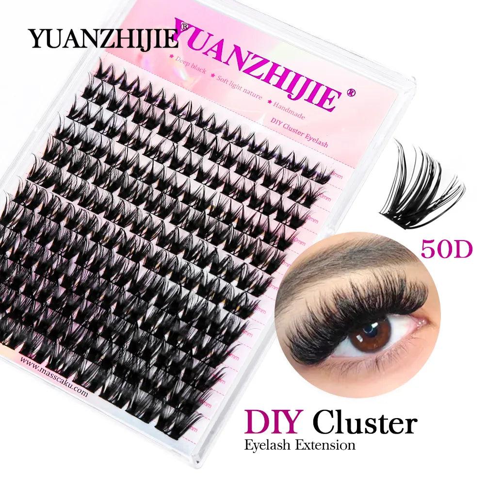 144pcs/case 100% Handmade DIY Lashes Extension 8-16mm Mix Length Eyelashes  Segmented Eyelashes Bundle Lash