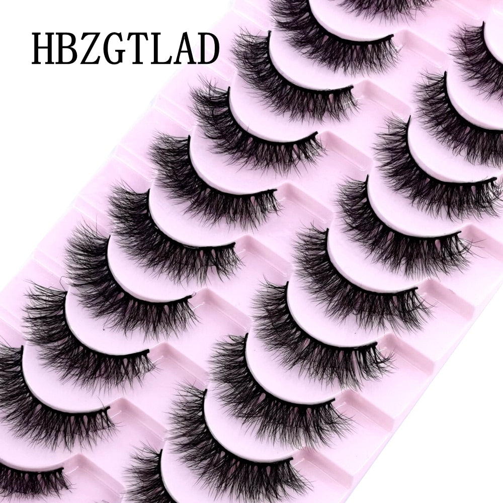10 Pairs Natural False Eyelashes Fake Lashes Long Makeup 3d Mink Lashes Extension Eyelash Mink Eyelashes