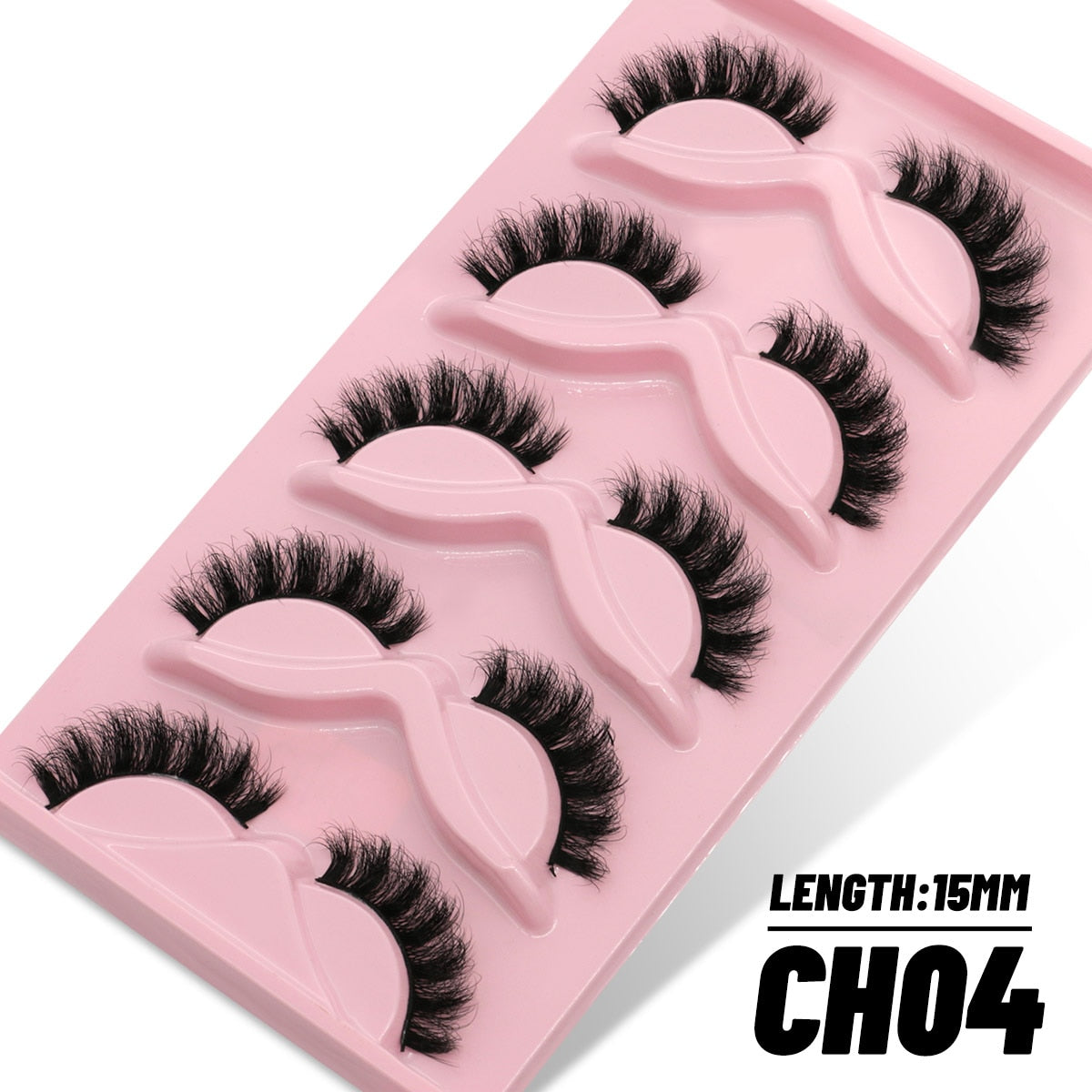 Lashes Fluffy Eyelashes 5 pairs 3D Mink Lashes Soft Wispy Natural long Cross False Eyelashes
