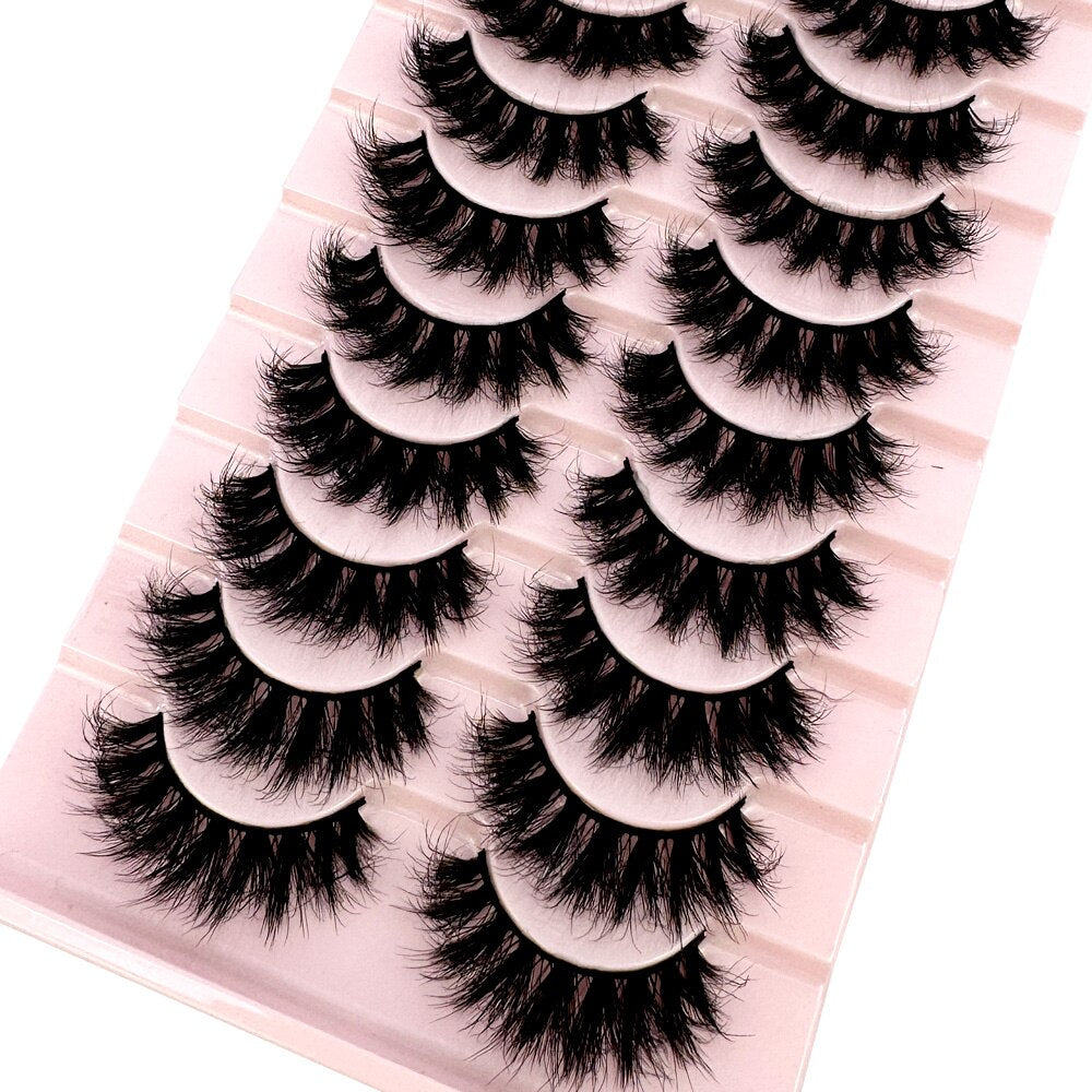 Fluffy Mink Lashes 8-25mm Lashes Dramatic Thick Volume Natural Eyelashes Eye Lashes 100% Cruelty Free Mink Eyelashes