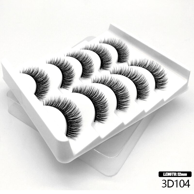 5/7 Cat Eye 3D Mink Lashes Natural Eyelashes Winged End Eye Elongated  False Eyelashes lashes Extension