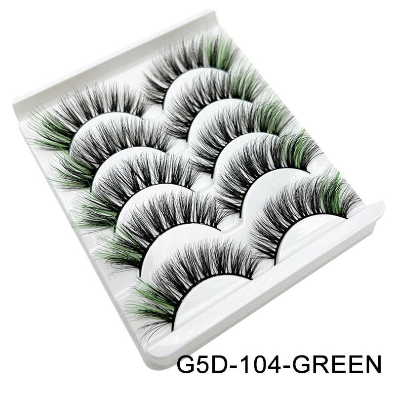 Colored Lash DD Natural Long Colorful Eyelashes Volume lashes Extension Thick Eye Shadow