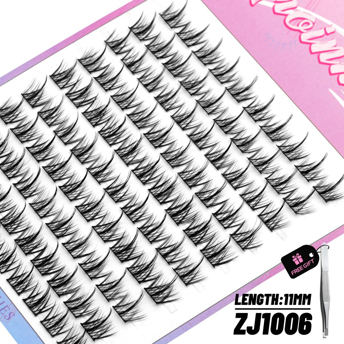 Cluster Lashes 108pcs DIY Eyelash Extension C Curl Individual Lashes Mixed Tray Faux Mink Lash Clusters Elashes