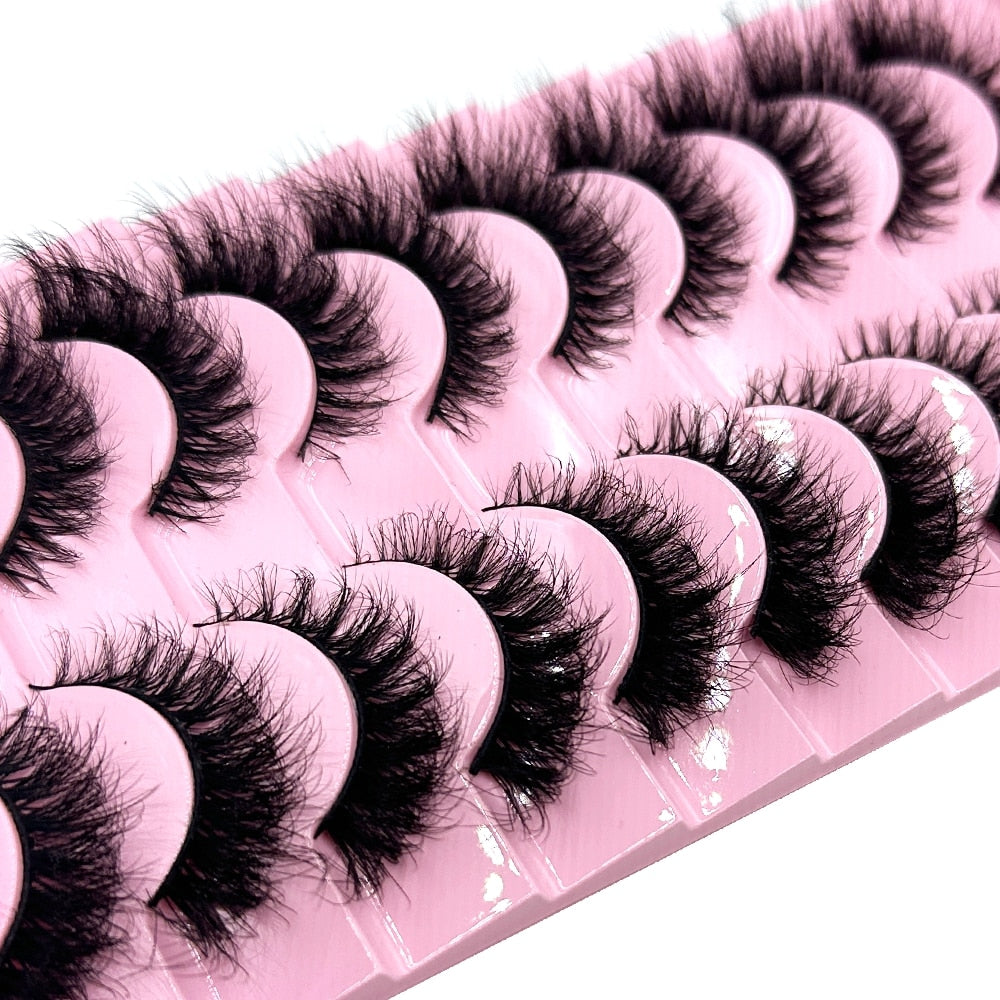 10 Pairs Natural False Eyelashes Fake Lashes Long Makeup 3d Mink Lashes Extension Eyelash Mink Eyelashes