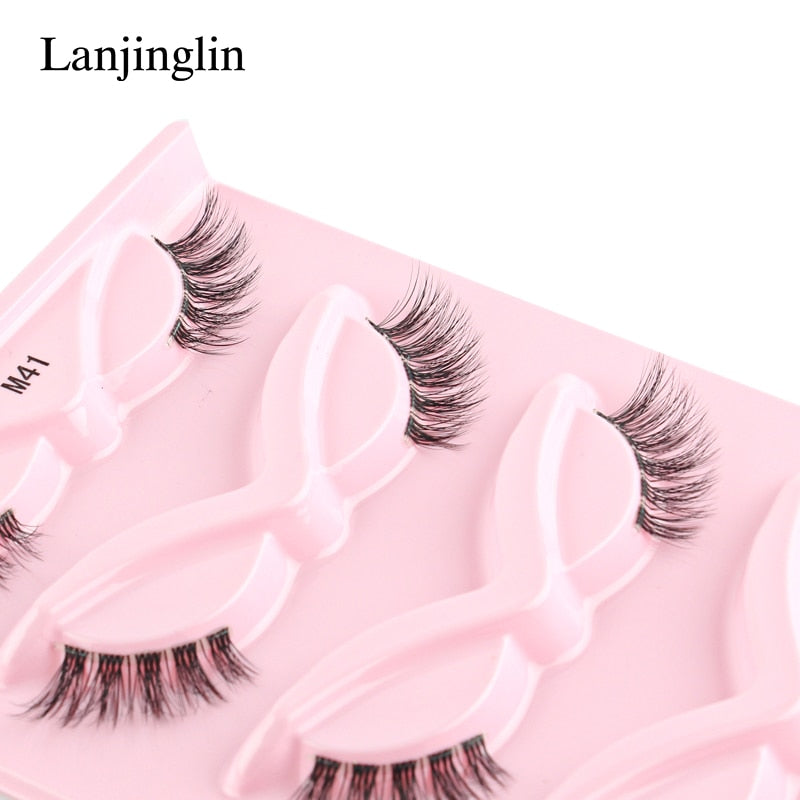 3/5 Pairs Half Lashes Cat Eye Natura Long Full Strip Lashes Extension Faux Cils maquillage False Eyelashes