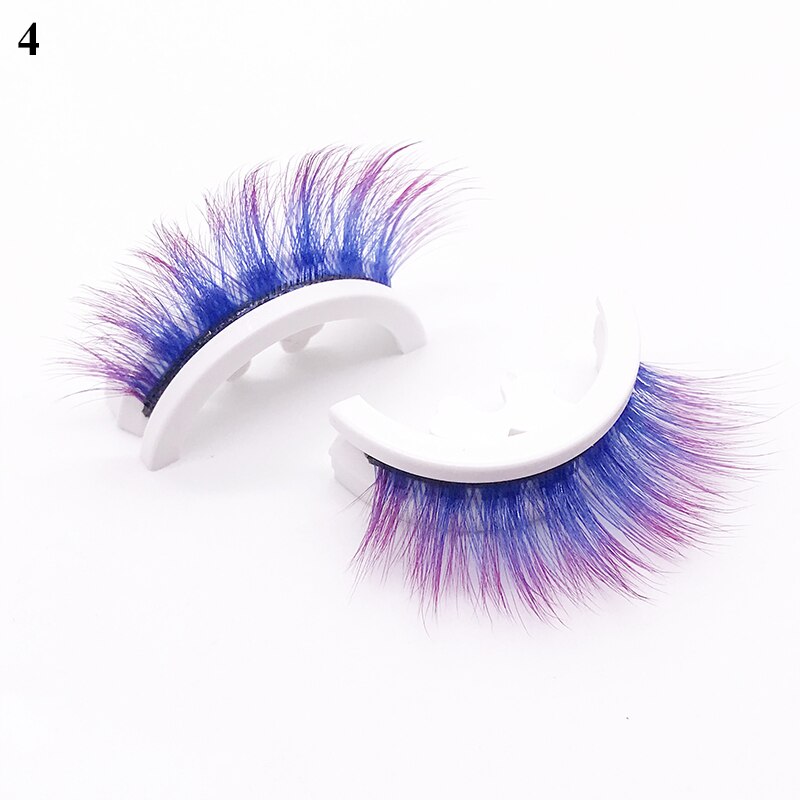 1 pair Self-adhesive False Eyelashes Glue Free 3D Strip Reusable Lashes Extension 3 Seconds To Wear Faux Mink Eyelash