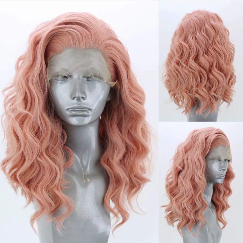 Synthetic Lace Front Wigs Short Bob Wig for Women Silver Brown Pink Blue Color Cosplay Short Wig