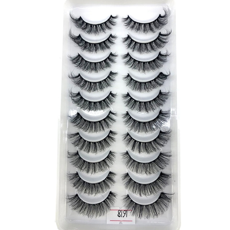Short lashes 10 Pairs 3D Mink Lashes Natural Eyelash Dramatic False Eyelashes Faux Cils Fake Eyelash Extension maquiagem