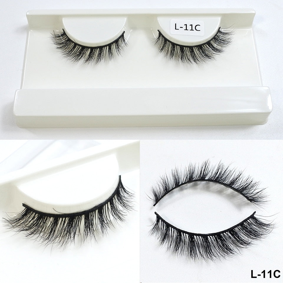 Mink Eyelashes 10mm-18mm Short Natural 3d Mink Lashes Winged Cateye Lashes