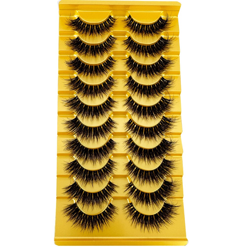 Transparent Terrier 3 Pairs 3D Mink EyeLashes False Lashes Thick EyeLash Lashes Natural Soft Fake EyeLashes