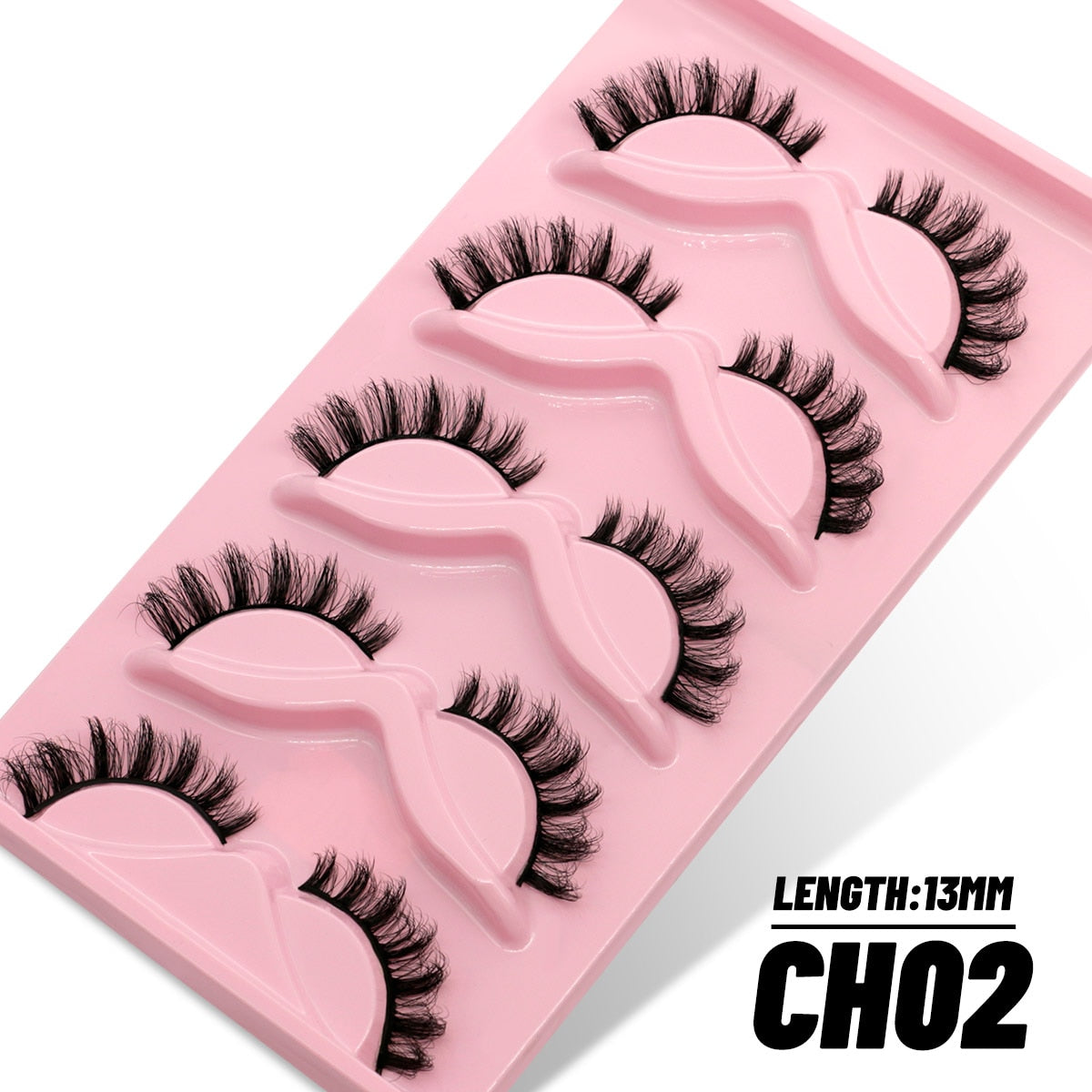 Lashes Fluffy Eyelashes 5 pairs 3D Mink Lashes Soft Wispy Natural long Cross False Eyelashes