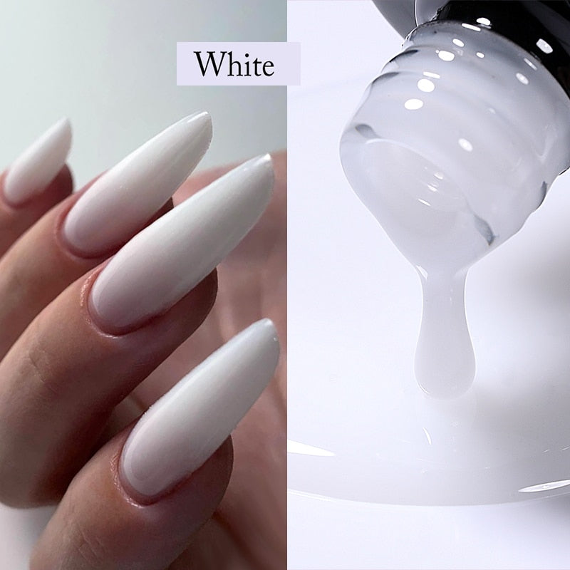Aurora Rubber Gel Nail Iridescent Pearl Effect Metallic Mirror Nails Manicure Soak Off UV LED No Wipe Top Coat Base Gel