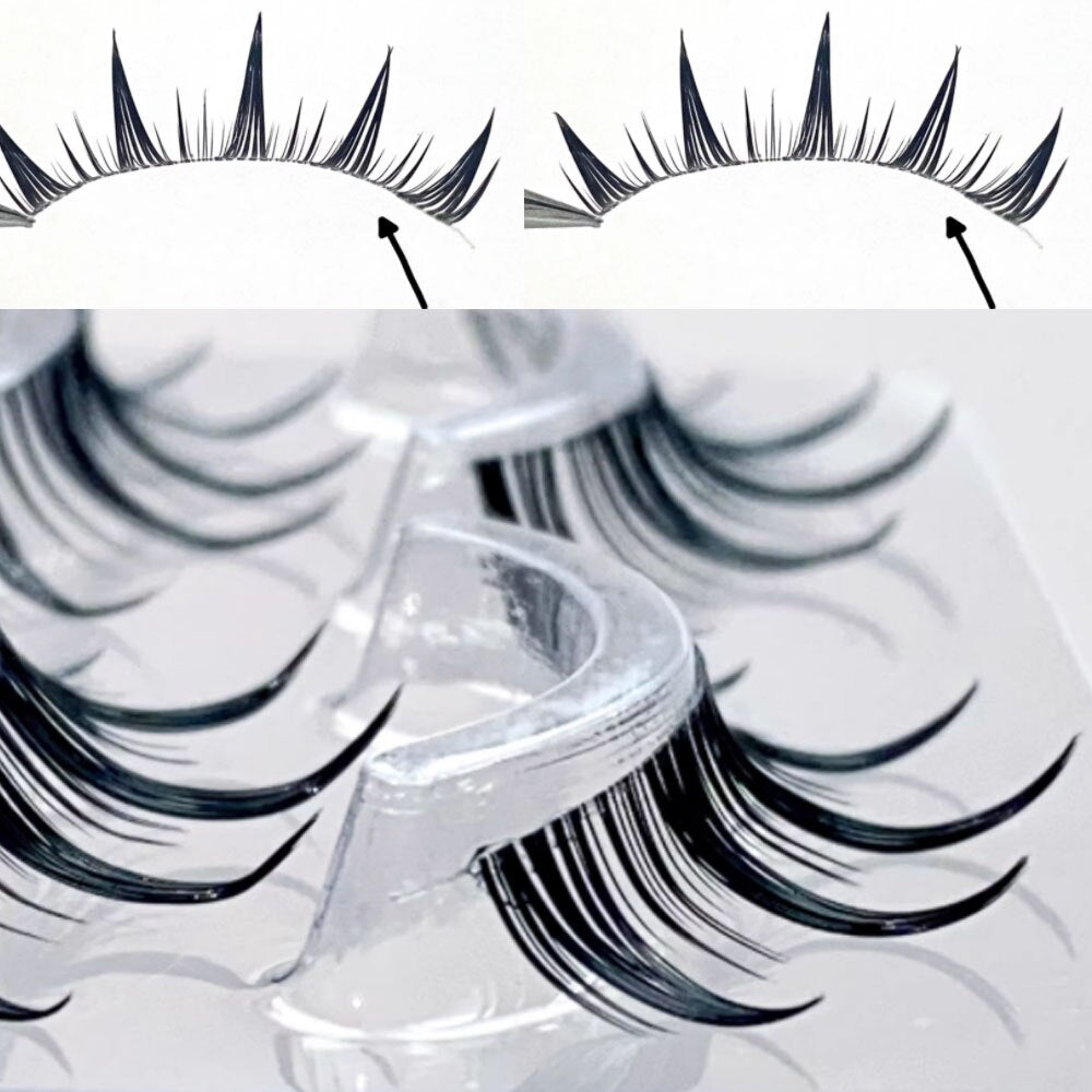 5Pairs Natural Manga Lashes Soft Eyelashes Thick False Eyelashes Manga Eyelashes Daily Dating Makeup Eyelashes Lashes Wispy