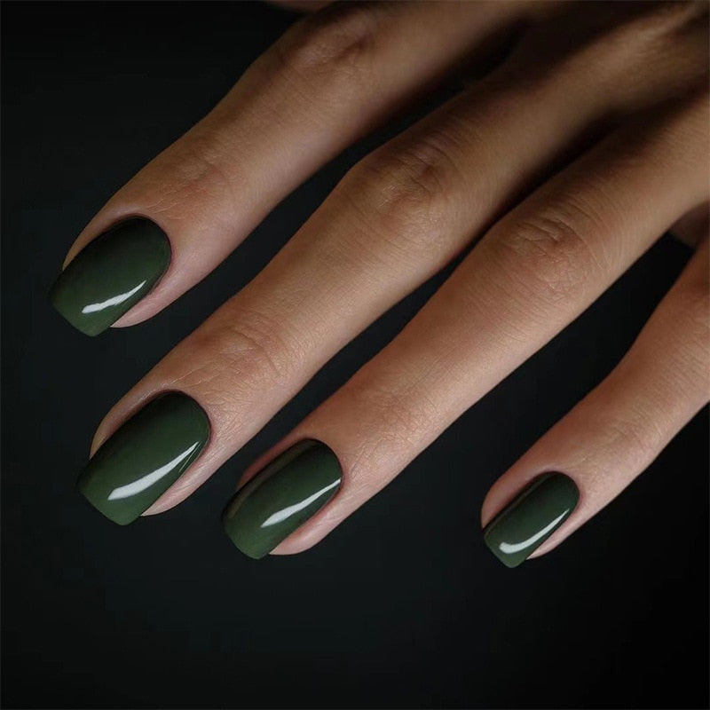 Press On Nails Solid color Short