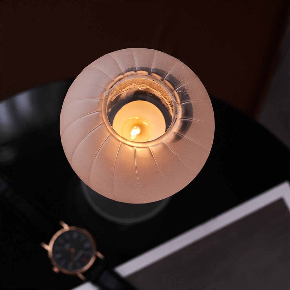Nordic Glass Candle Holder Romantic Wedding Decoration Retro Home Decor Table Decor Candle Accessories Candlesticks for candles