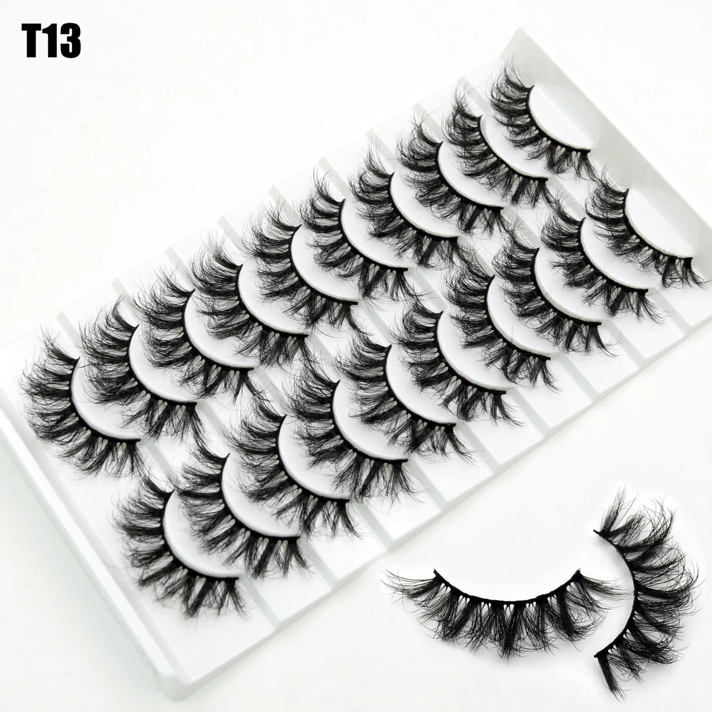 3/10 Pair Eyelashes 3D Faux Mink Lashes Wispy Natural Long False Eyelashes Wholesale Mink Lashes Reusable LasheS