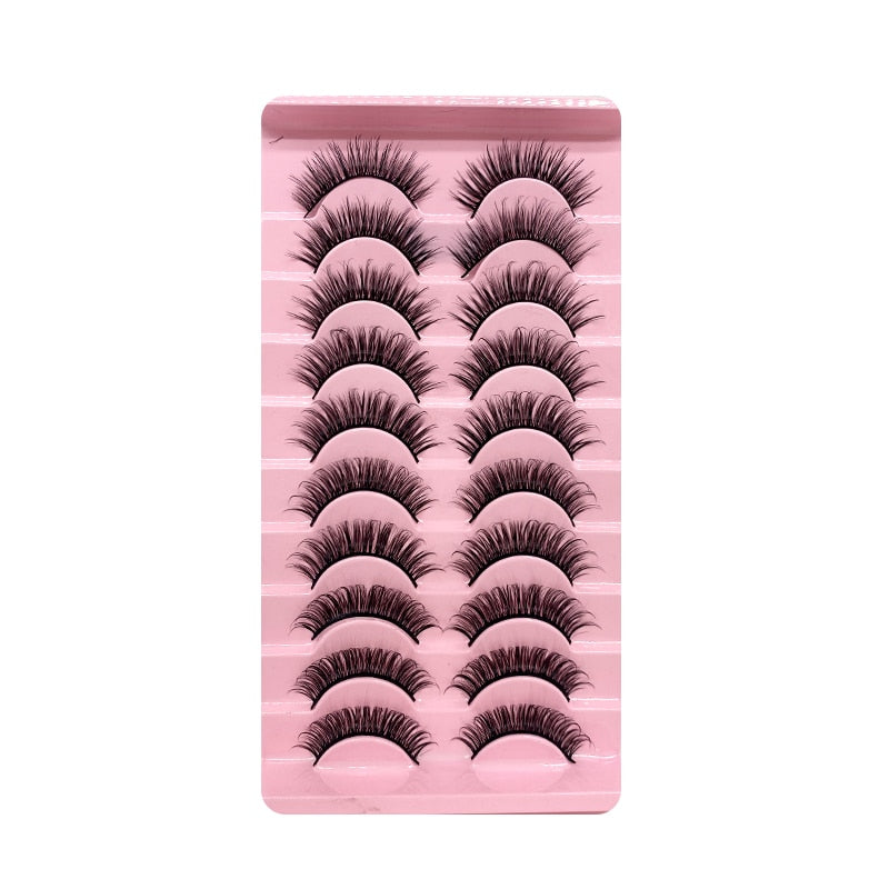 2/10Pairs 3D Mink Lashes russian strip lash Dramatic False Eyelashes Faux Cils Fake Eyelash Extension maquiagem