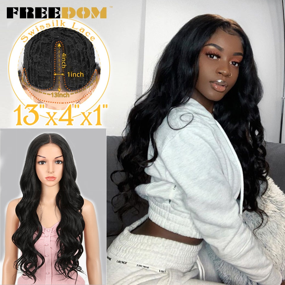 Synthetic Lace Wigs For Black Women Highlight Orange Ginger Blue Red T Part Lace Wig Ombre Brown Long Wavy Cosplay Wigs