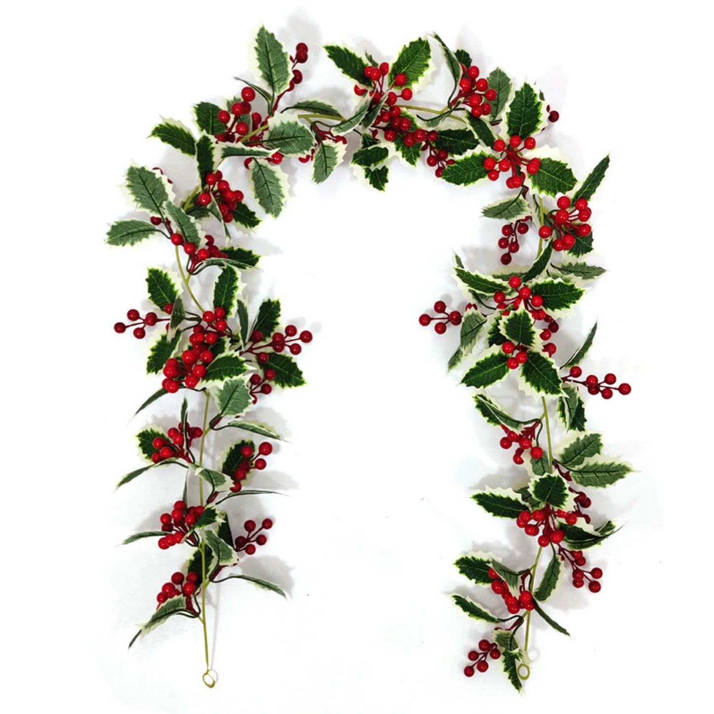 8Feet Red Berry Christmas Garland Flexible Artificial Berry Garland For Winter Christmas New Year Holiday Decor