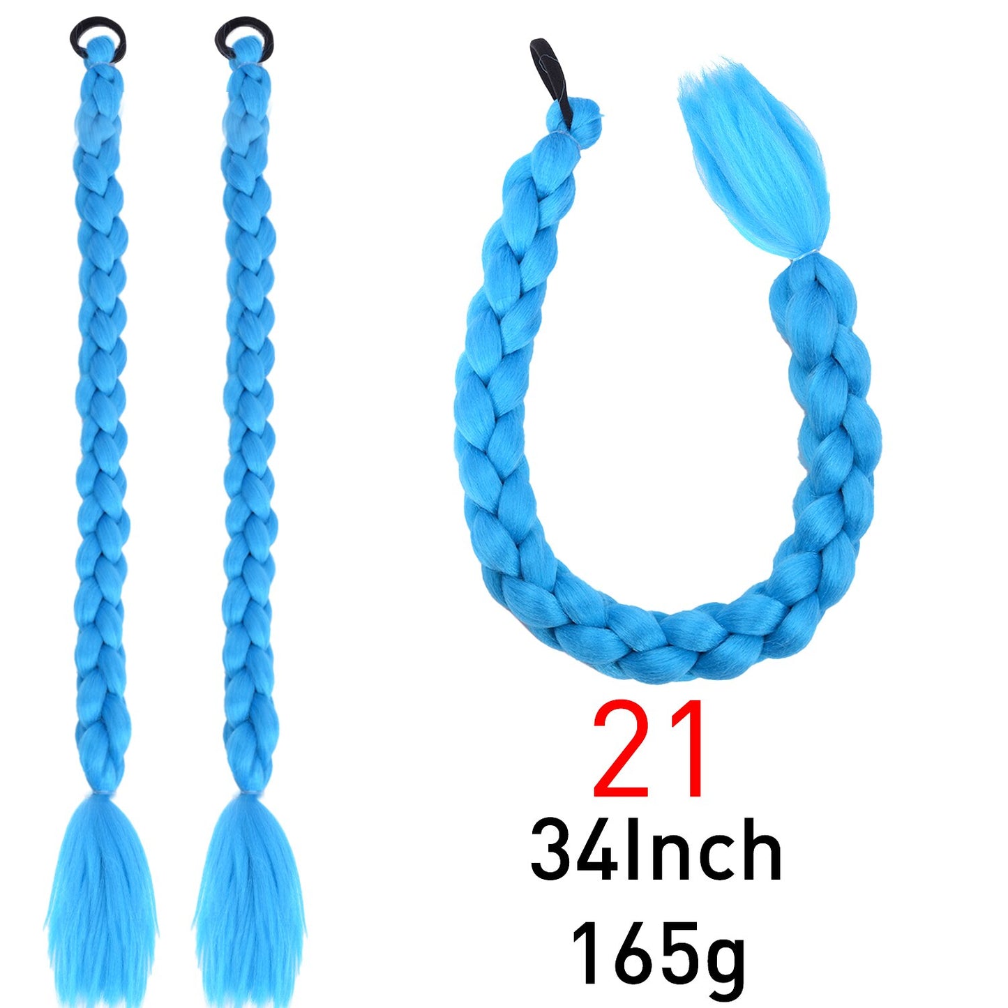 Synthetic Braided Plaited Fishtail Fishbone Drawstring Ponytail 20Inch Long Ombre Blonde Pink Hair Extensions For Women