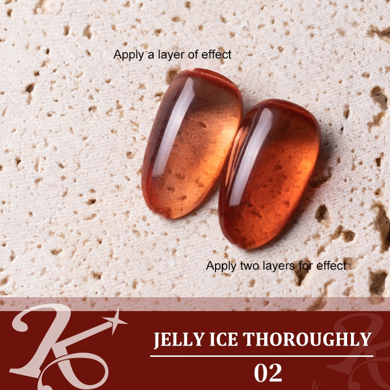 Jelly nude gel Nail Polish Pudding Translucent  Nude Gel Nail Polish UV Gel Semi Permanent Varnish 15ML Large Capacity Gel