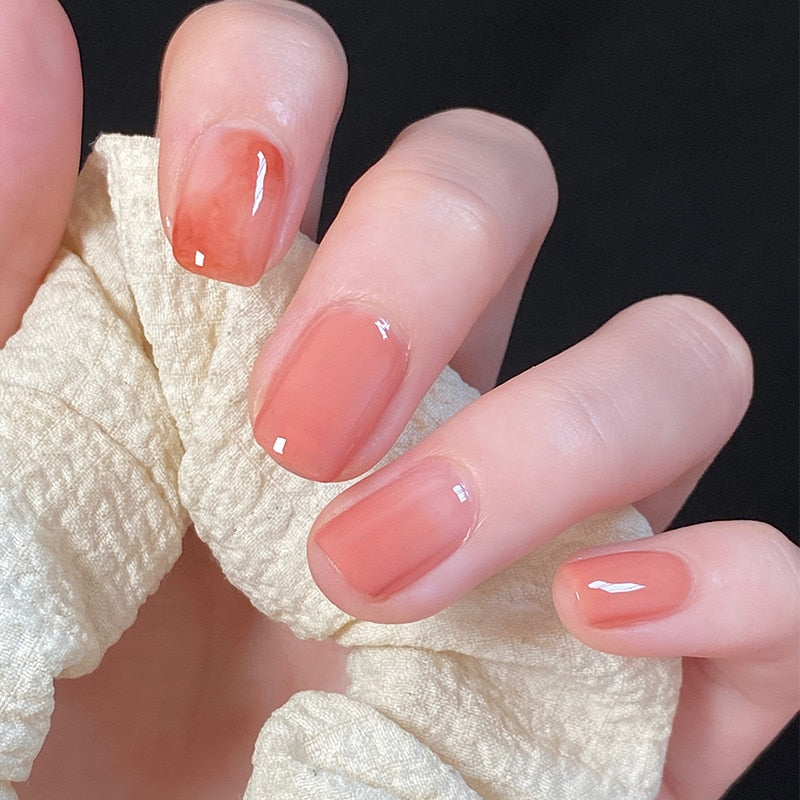 24Pcs False Nails Coffin Almond Artificial Fake Nails with glue Full Cover Nail Tips Press On Nails Manicure