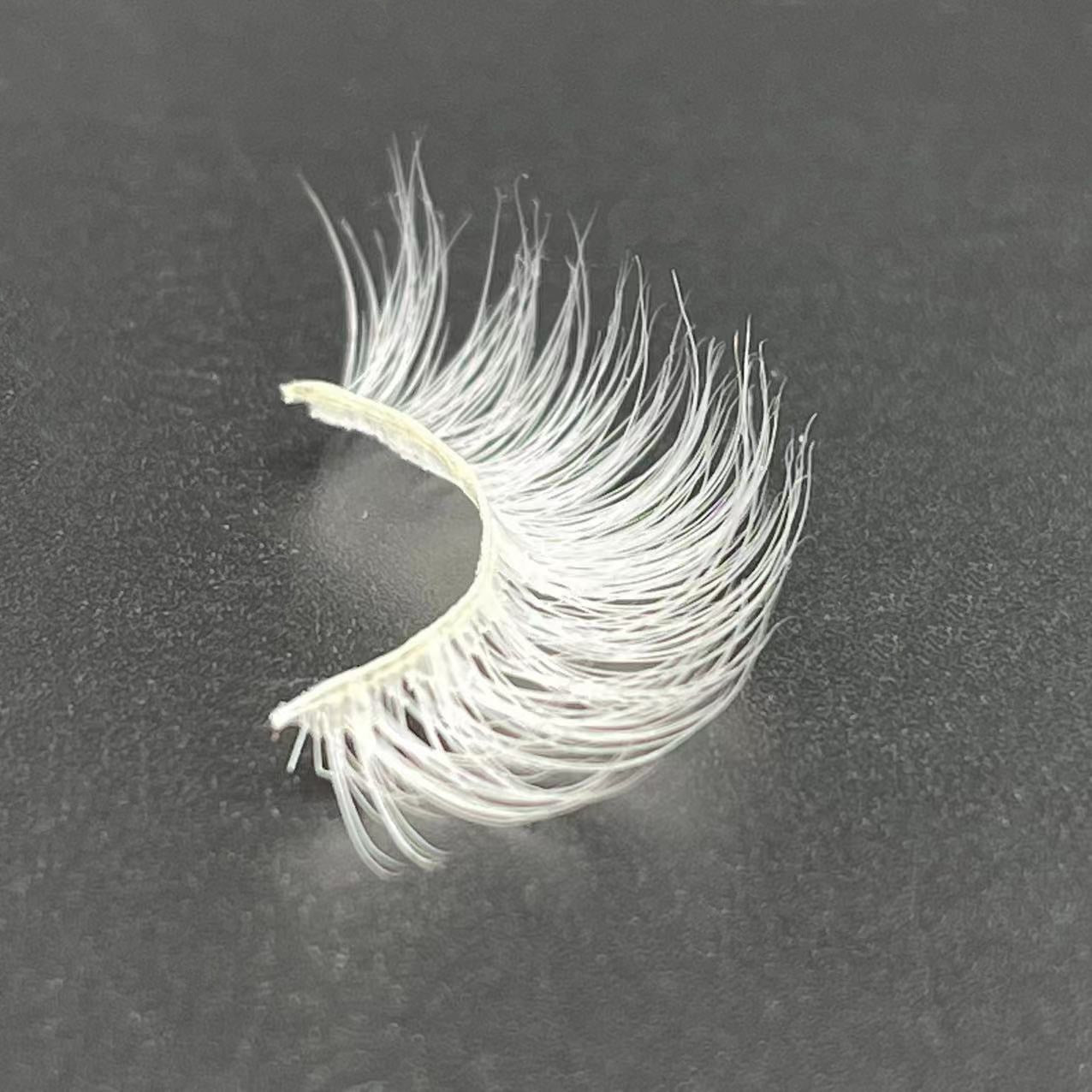 15mm Cosplay White False Eyelashes Reusable False Lashes for Halloween Cosplay Party