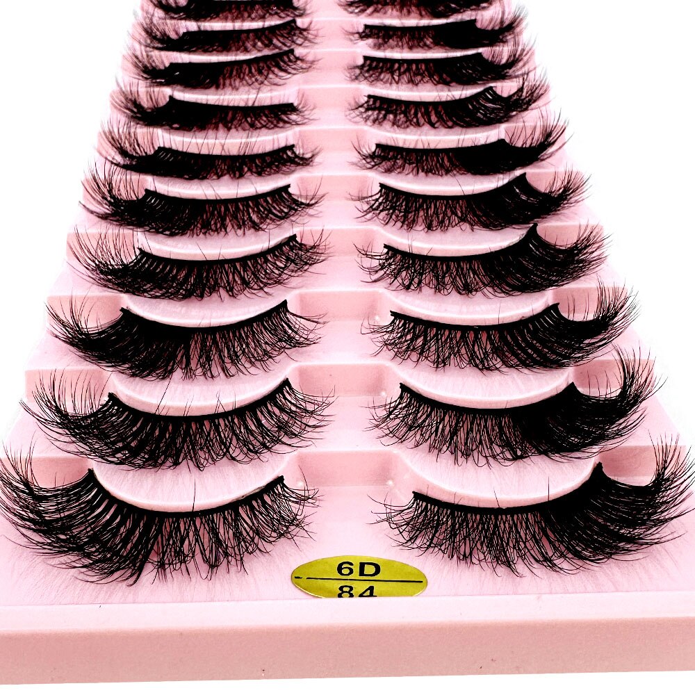 10pair 3D Mink Lashes Cruelty free Eyelashes Makeup maquillaje False Eyelashes 6D Fluffy Fake Lashes Thick Faux Cils Maquiagem