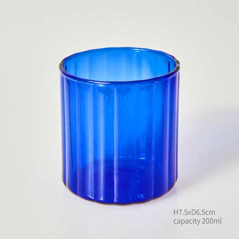 Blue Cups Coffee Mug Glass Cup Tea Milk Lemon Juice Coffee Water Cup Bar Drinkware Creativity wine glasses Home Cafe Drinkware