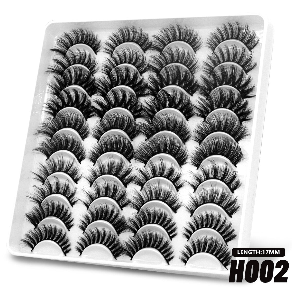 Russian Strip Lashes 5/10/20 Pairs Fluffy Mink Lashes 3D False Eyelashes Russian Eyelashes D Curl Fake Eyelashes
