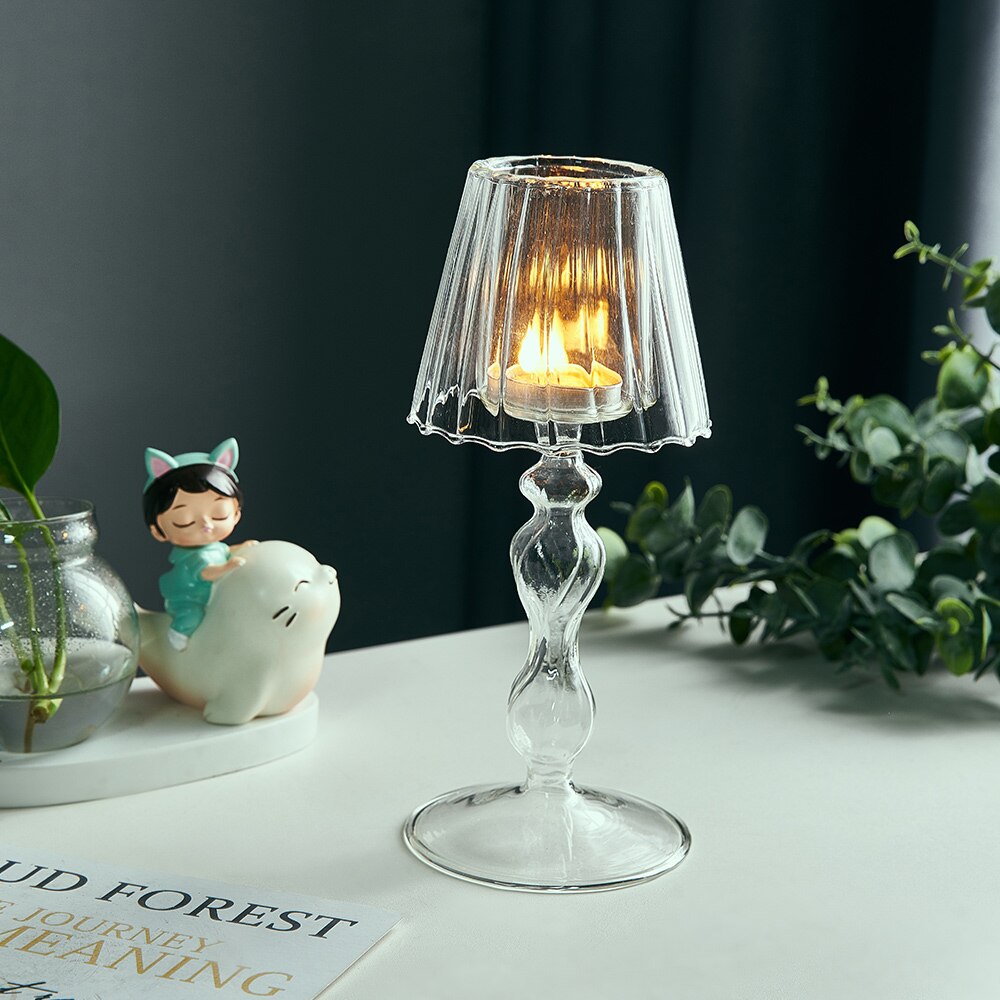 Europe style glass candle holders for decoration candle holder decor for table home decor wedding Candlesticks for candles mini